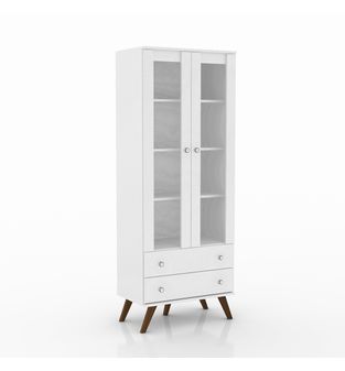 Vitrina, Estantería, Librero, Bertolini ESM 217 Blanco