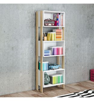Estantería, Librero Biblioteca Bertolini RT 3093 Bco Nature
