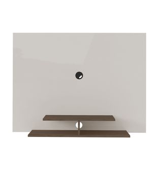 Panel Bertolini Jet Plus Off White con Imbuia Pantalla 42 Pulgadas