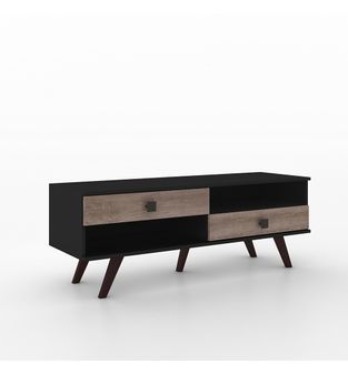 MESA DE TV BERTOLINI RT 3069 NEGRO RUSTICO PARA 42 PULGADAS