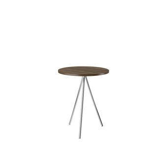 MESA LATERAL BERTOLINI 509 LEGNO CROMADA