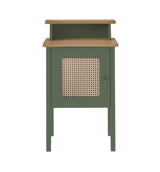 Mesa Lateral Auxiliar Bertolini Charlotte 1 Puerta color Verde Roble