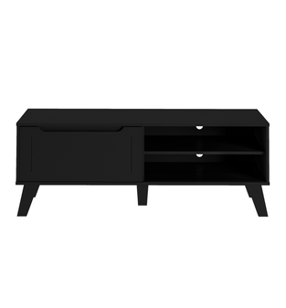 Mueble Mesa para TV Bertolini Lotus Hasta 60" 1 Puerta 2 Estantes color Negro