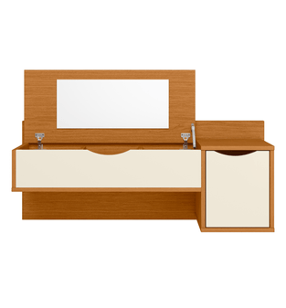 Tocador Bertolini Blush  Tapa Basculante 1 puerta Color Cinamomo Off White