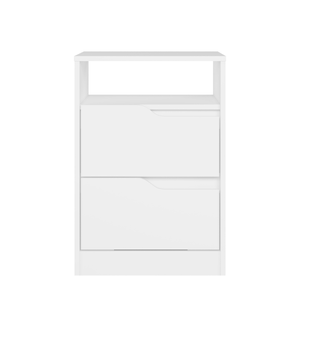 Buró Bertolini Sole con 2 cajones. | Tiradores doble vista Color Blanco Freijo