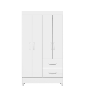 Ropero Bertolini Movyli Clóset Armario 4 puertas Blanco