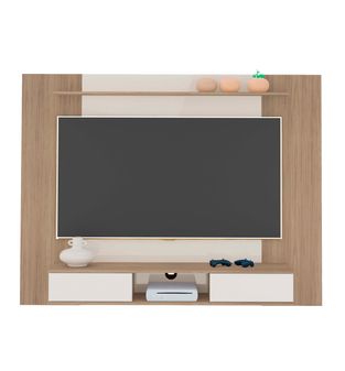 Panel para TV flotante Bertolini Nevada 75" Roble Off White