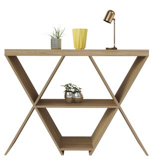 Aparador Bertolini Estrella 3 estantes color Roble