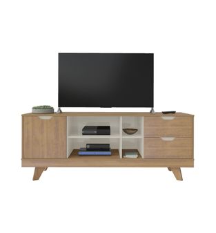 Mueble Mesa para TV Bertolini Michigan Hasta 60" color Pino Off White