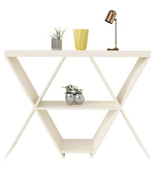 Aparador Bertolini Estrella 3 estantes color Off White