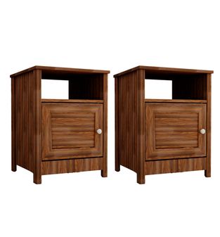 Par de Burós Mesas de Noche Bertolini DM 120 Imbuia con Puerta