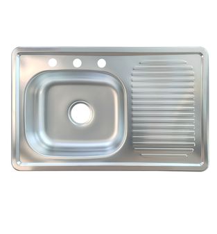 Tarja Fregadero de Acero Inoxidable Bertolini Titan para Empotrar 80x50 Satinado