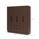 ropero de madera  closet para ropa bertolini 1138