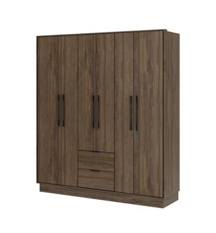 BERTOLINI Ropero Madera MDP Moderno 1138 Clóset para Ropa Armable 6 Puertas 2 Cajones color Legno