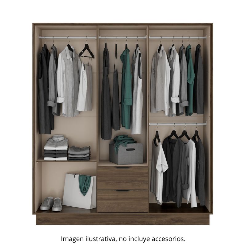ropero closet ropero de madera bertolini 1138 legno