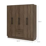 ropero de madera  closet para ropa bertolini 1138 legno