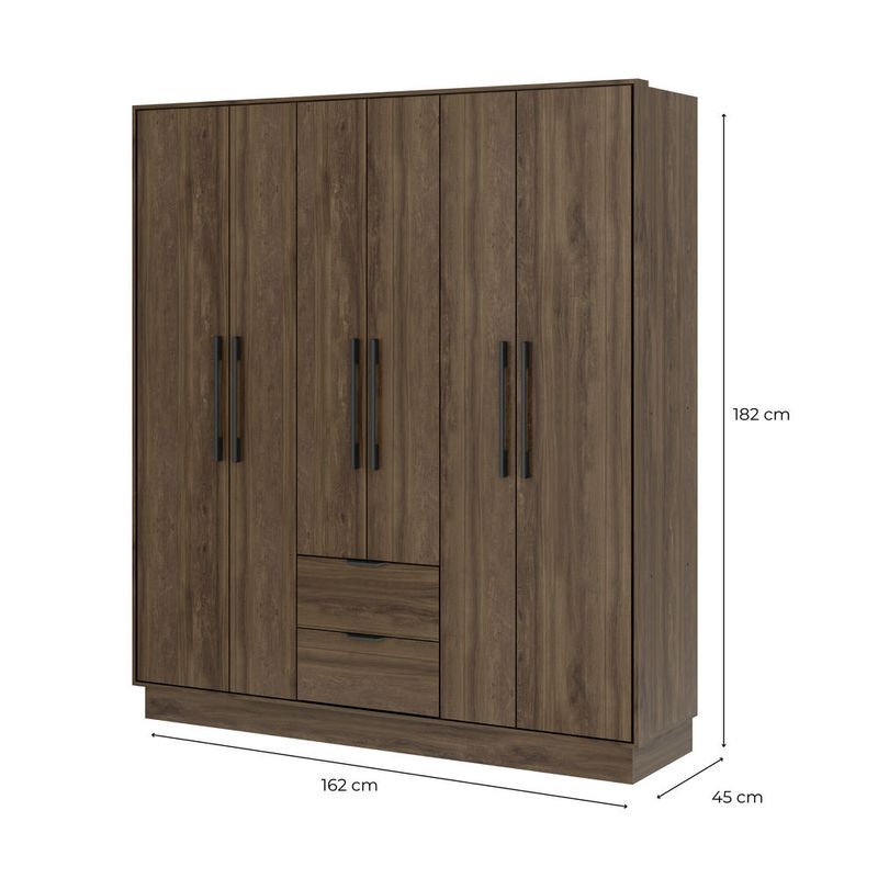 ropero de madera  closet para ropa bertolini 1138 legno