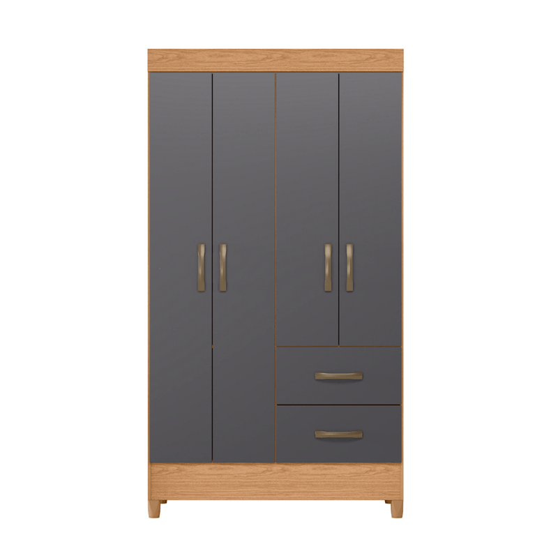 ropero armable de madera movyli freijo gris