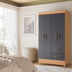 ropero closet mueble para colgar ropa movyli freijo gris