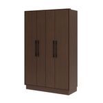 ropero closet armable Bertolini 1136 color chocolate 4 puertas 2 cajones