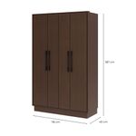 closet armable de madera 1136 chocolate ropero de madera moderno