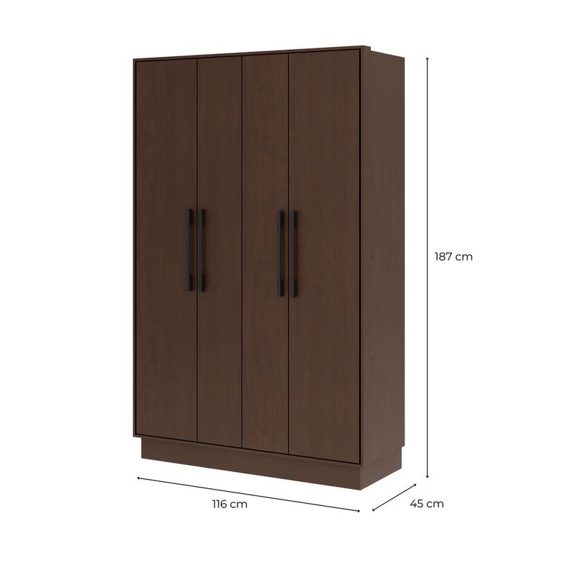 closet armable de madera 1136 chocolate ropero de madera moderno