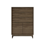 Cómoda cajonera Bertolini 1112 color Legno con Chifonier 3 cajones y 2 puertas para recámara