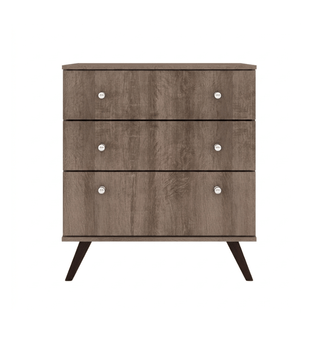 BERTOLINI Cómoda Cajonera RT 3018 Chifonier con 3 Cajones para Recámara color Rústico