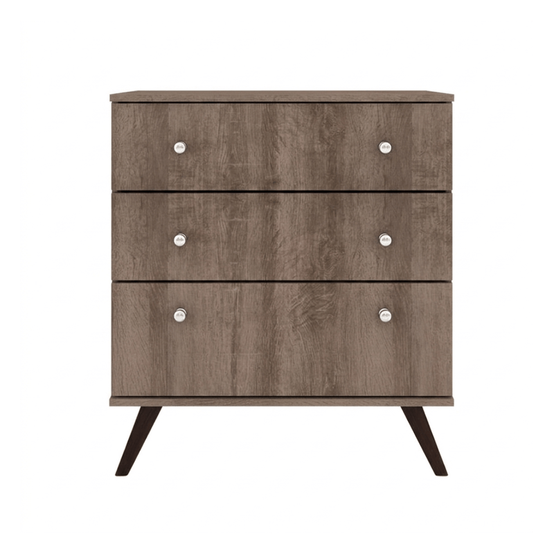 Cómoda cajonera Bertolini RT 3018 color rústico 3 cajones para recámara