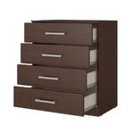 Cajonera de madera para ropa con cajones amplios Bertolini 565 color chocolate