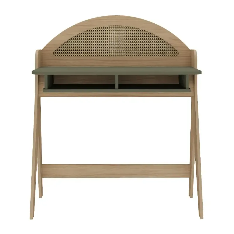 Tocador vanity Bertolini Ceci color roble con menta de madera mdp moderno