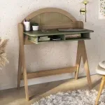 Mesa de maquillaje moderna color roble menta para recámara