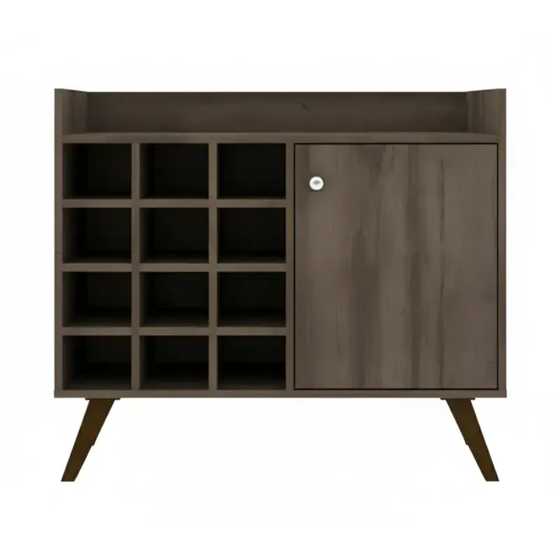 Mueble Bar Retro Bertolini RT 3111 Botellero con 12 nichos color Rústico