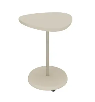 Mesa Auxiliar Bertolini Bel Mesa Lateral para Sala Moderna Minimalista color Off White