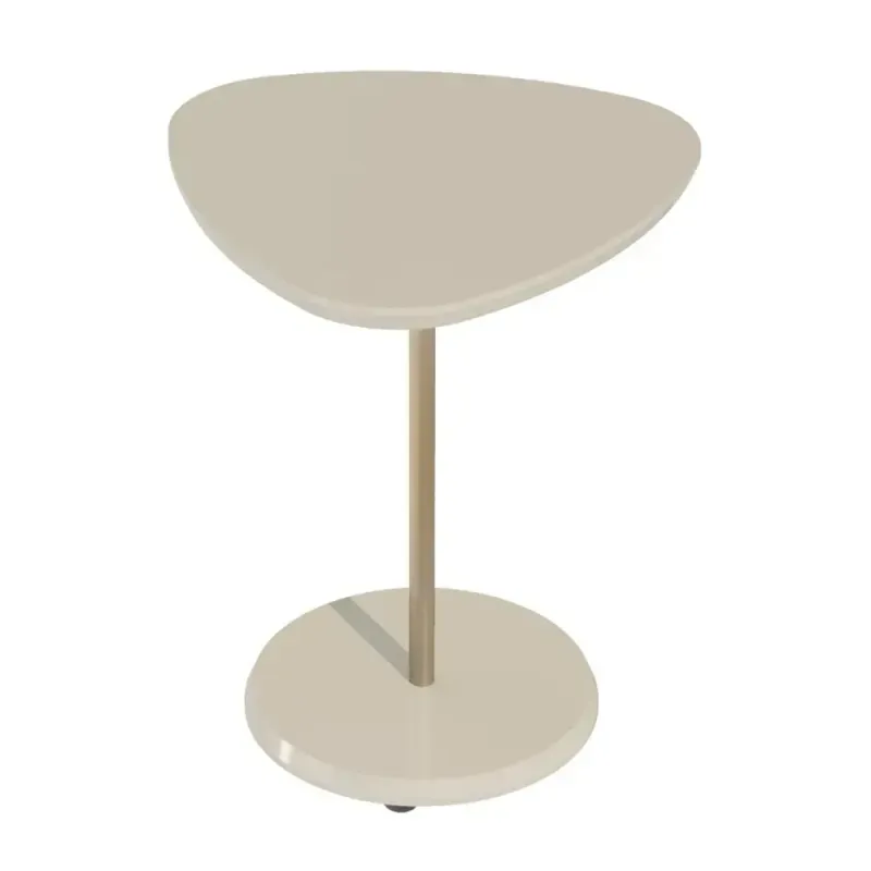 Mesa Auxiliar Bertolini Bel Alta para Sala Moderna color Off White