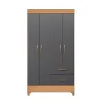 ropero armable de madera movyli freijo gris