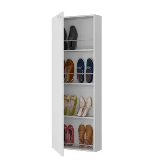 Zapatera Multiusos Bertolini 899 Armario Estante Organizador para Zapatos Blanco Organizador para Zapatos con 4 Nichos color Blanco