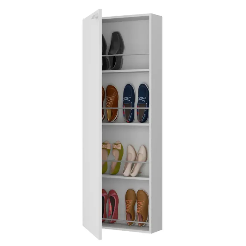 Zapatera Multiusos Bertolini 899  Blanco Organizador para Zapatos con 4 Nichos color Blanco