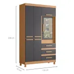 ropero ropero de madera fusion freijo gris
