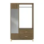 Armario con Espejo Closet para Ropa LE 6017 Moderno Freijo