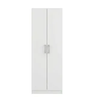 BERTOLINI Ropero Clóset de Madera MDP Armable Bertolini 626 Multiusos con 2 Puertas Abatibles Blanco