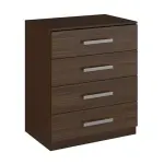 Cómoda Cajonera Moderna Minimalista Bertolini 565 para Ropa color Chocolate