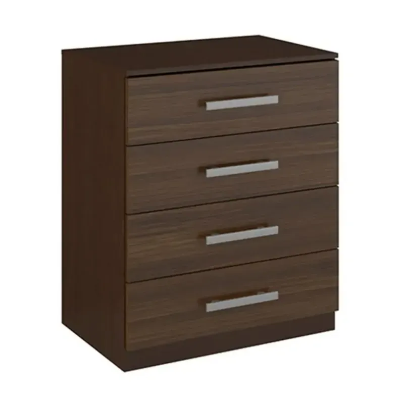 Cómoda Cajonera Moderna Minimalista Bertolini 565 para Ropa color Chocolate
