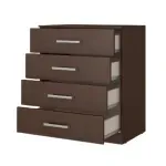 Cajonera de madera para ropa con cajones amplios Bertolini 565 color chocolate
