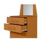 Cómoda Cajonera Moderna con 5 cajones y espejo New Veneza Cinamomo