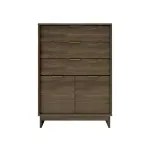 Cómoda cajonera Bertolini 1112 color Legno con Chifonier 3 cajones y 2 puertas para recámara