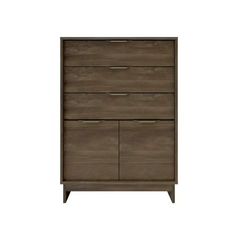 Cómoda cajonera Bertolini 1112 color Legno con Chifonier 3 cajones y 2 puertas para recámara