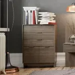 Cajonera de madera MDP  Chifonier con cajones abiertos y correderas metálicas para ropa 1112 Legno