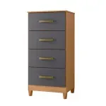 Chifonier moderno industrial vista lateral 50 cm de profundidad Bertolini