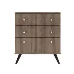 Cómoda cajonera Bertolini RT 3018 color rústico 3 cajones para recámara